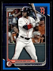 2024 BOWMAN BLUE /150 1ST PROSPECT BRADEN MONTGOMERY RED SOX - Picture 1 of 1