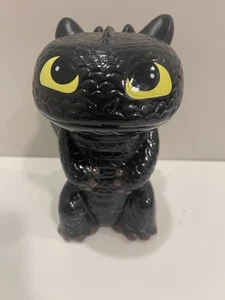 How to Train Your Dragon Toothless Ceramic Coin Bank 8.5" Black Dream Works - Picture 1 of 5