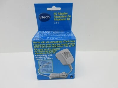 VTech White AC Adaptor DC 7.5V 3W -  Model 80-087700 - Image 1 of 4