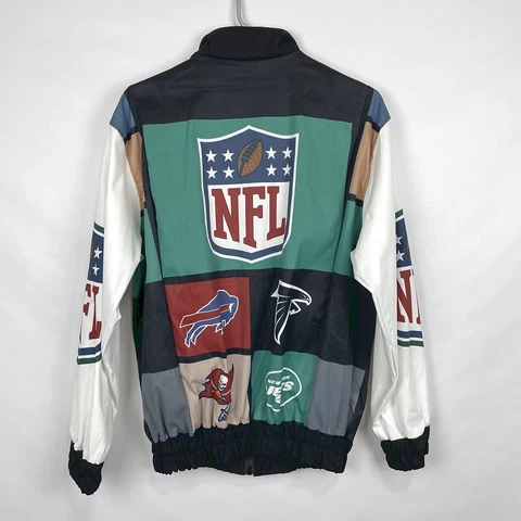 Men's Unbranded Size L NFL Football Windbreaker Jacket Bucs Jets Falcons Bills Cover