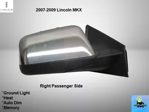 7A1Z17682AB 07 08 09 Lincoln MKX Right Door Mirror Heat Memory Auto Dim GI - Foto 1 di 12