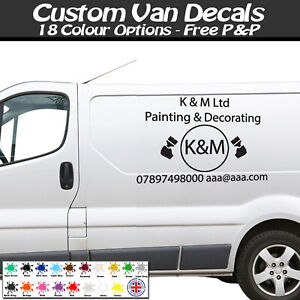 Custom Van Vehicle Graphics Sign, Vinyl Stickers Writing Kit Lettering Decal New