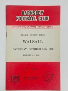 Barnsley V Walsall 1968/69 12-10-1968 división 3 - Imagen 1 de 1