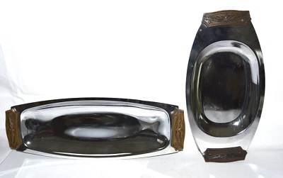 Vintage MCM Kromex Serving Tray Set USA - Image 1 of 4