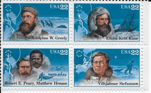 US Scott 2220-23, 1986, Polar Explorers, 4er Block, OG, NH - Bild 1 von 1