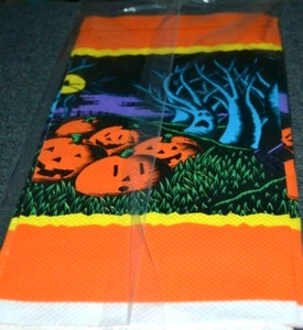 SCREAMING ESPELUZNANTES ÁRBOLES Halloween Cubierta de Mesa BÚHO 54x96 CALABAZAS De Colección AGC - Imagen 1 de 2