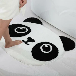 Panda Shape Rug Faux Fur Animal Print Hide Rug Floor Mat  Carpet for Home Decor