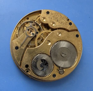 VINTAGE 16 SIZE WALTHAM TRAVELERS POCKET WATCH MOVEMENT RUNNING - Picture 1 of 2