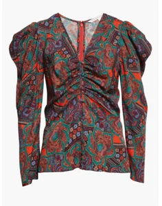 VERONICA BEARD Simmons Paisley Floral Silk Blend Blouse Size 6 NWT - Picture 1 of 11