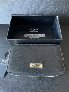 Caja Baratija Osprey London Mediana Lexi Lagarto Cuero Negro Nueva Con Marcas - Imagen 1 de 6