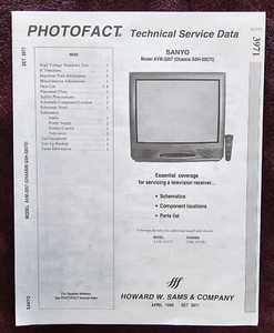 Sams Photofact 3971 Service Manual for Sanyo AVM-3257, AVM-3257U - Picture 1 of 1