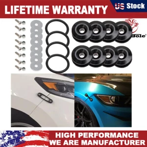 8PCS For JDM Car Bumper Hatch Lids Quick Release Fastener Fixed Buckle & Nut Kit - Picture 1 of 16