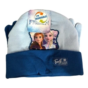Frozen-NEW With Tags. Girls 3 Piece Beanie and Mittens Winter Set. - Picture 1 of 5