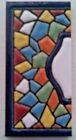 Spanish House Number Letter Dog & Frame Hand Painted DIAMOND Tiles 3'' x 1.5''  