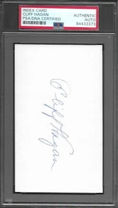 Cliff Hagan  HAWKS  SIGNED AUTOGRAPH 3x5 INDEX CARD  PSA / DNA AUTHENTIC  A - Picture 1 of 2