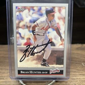 1992 Leaf Brian Hunter Signed Baseball Card 