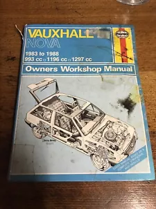 Haynes Hardback Owners Workshop Manual Vauxhall Nova - Picture 1 of 1
