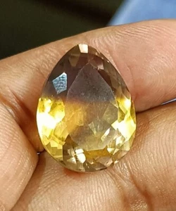 12.25 CT Wonderful Pear Shape Bi- Multi-Color Ametrine Loose Gemstones-1 Pcs - Picture 1 of 4
