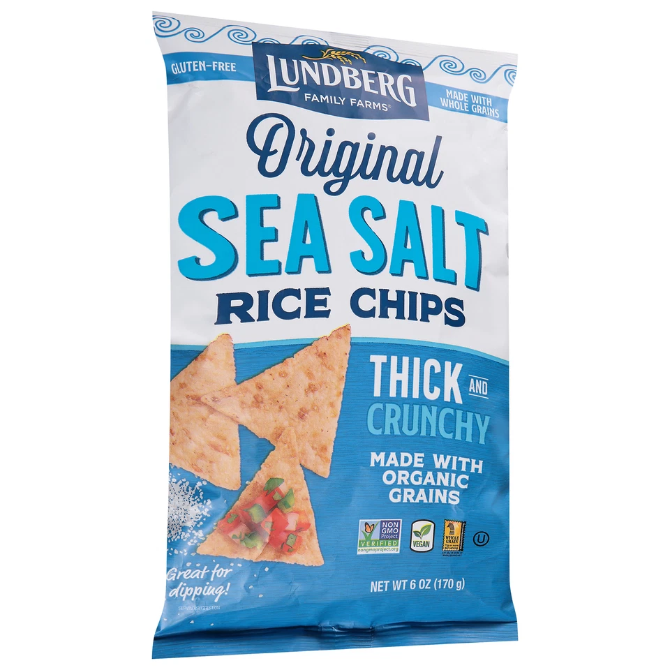 Lundberg Family Farms Sea Salt Rice Chips - 6 Oz.
