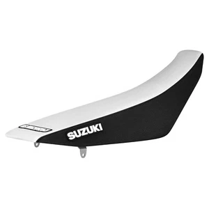 2008-2017 SUZUKI RMZ 450 Gripper Seat Cover BLACK/WHITE standard #42 LOGO - Bild 1 von 4