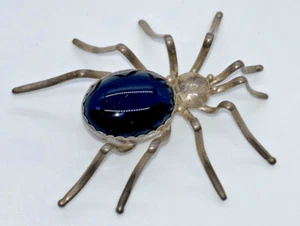 Vintage E Spencer Navajo Indian Silver & Black Onyx Protective Spider Brooch - Bild 1 von 8