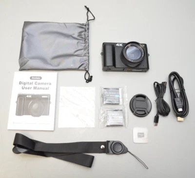 4K Digitalkamera 48MP Kompaktkamera Fotokamera Autofokus 16X Digital Zoom 32GB - Bild 1 von 4