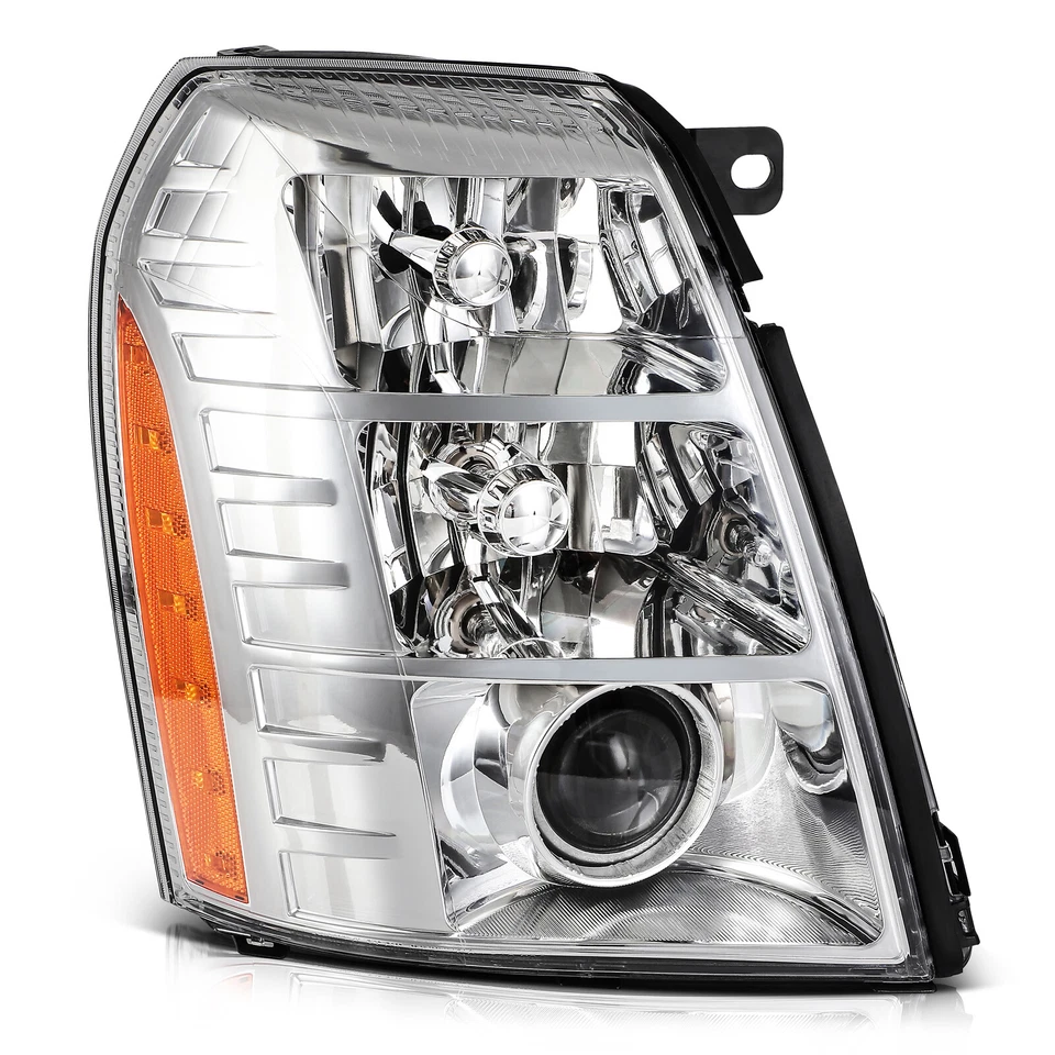 For Cadillac Escalade ESV EXT 2009-2014 Chrome Headlight Assembly Passenger Side - Image 1 of 4