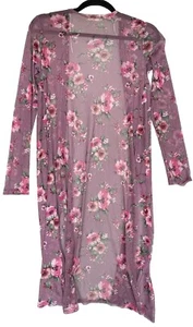 Pinc Women’s Cardigan Size M Floral Fairy Cottagecore Sheer Gypsy Dreamcore Y2K - Picture 1 of 8