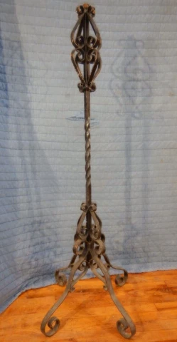 Antique  Wrought Iron Stand Heavy 58" high Cover