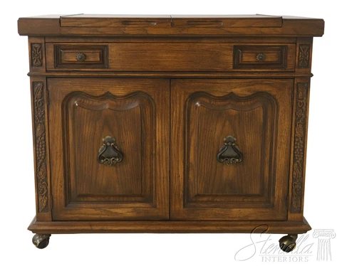 55533EC: ROM WEBER Viking Oak Flip Top Server Bar Cabinet Cover