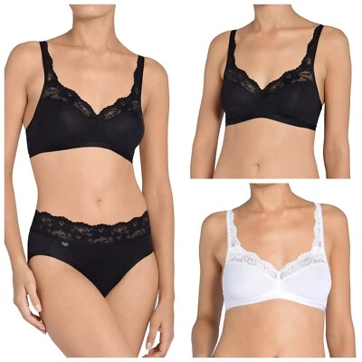 Бюстгальтер-бюстгальтер Sloggi Romance Bralette SI без проводов 10031898 рекомендуемая розничная цена 28,00 фунтов - Изображение 1 из 4