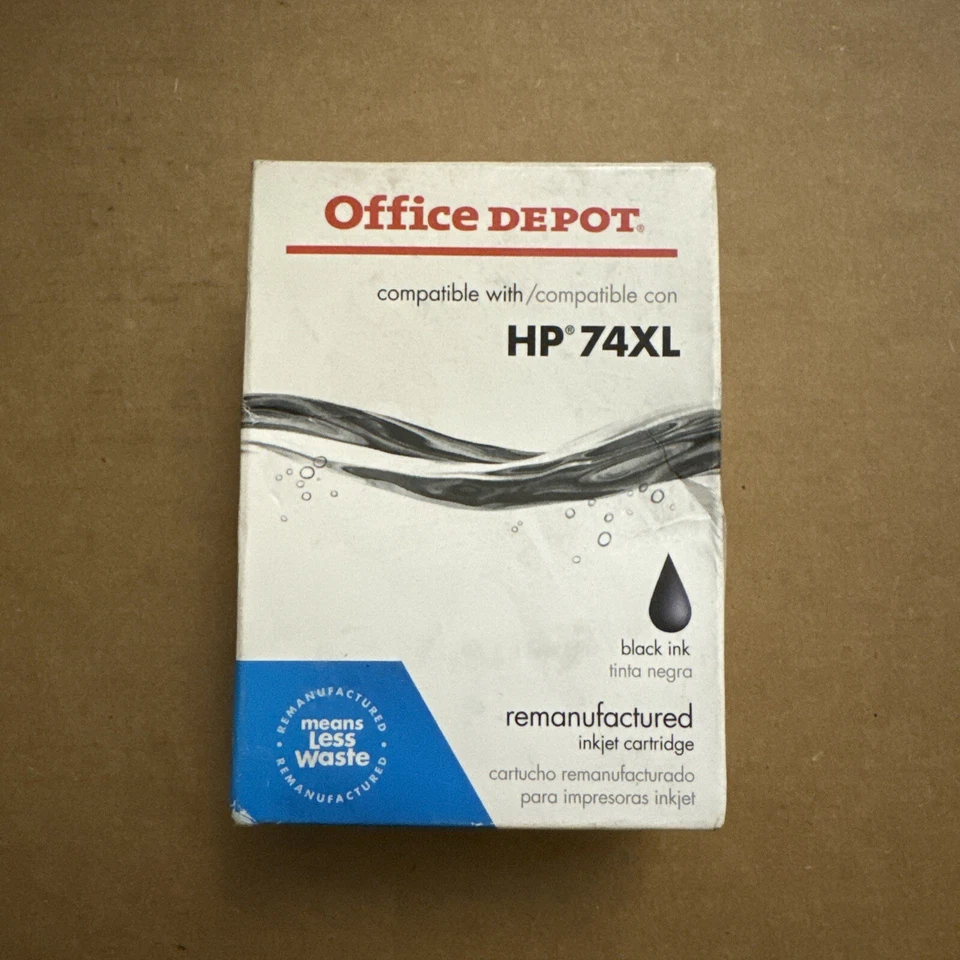 Nuevo Office Depot para HP 74 XL cartucho de tinta negro en caja 74XL Foto 1 de 1
