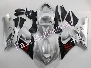 Fit for 2005 2006 ZX6R 636 Black Silver ABS Injection Mold Bodywork Fairing Kit - Foto 1 di 7