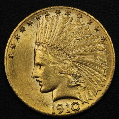 1910 D $10 Ten Dollar Indian Head Gold Eagle - Obverse Hairlines Cover