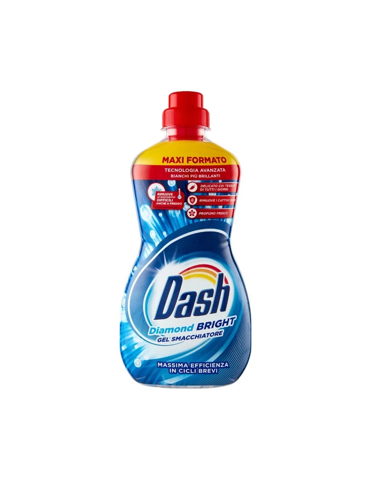 DASH DIAMOND BRIGHT GEL SMACCHIATORE RIMUOVE LE MACCHIE PIU' OSTINATE 800ML
