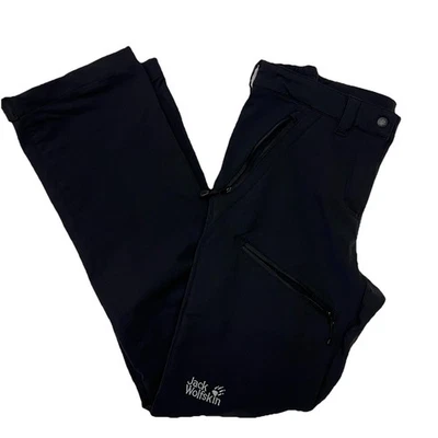 Pantalón negro JACK WOLFSKIN Flexshield para mujer (30X28) pequeños bolsillos con cremallera Foto 1 de 4