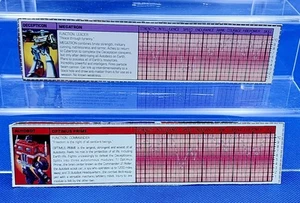 1984 Transformers G-1 TECH SPEC Card Lot (2) Megatron & Optimus Prime! - Bild 1 von 4