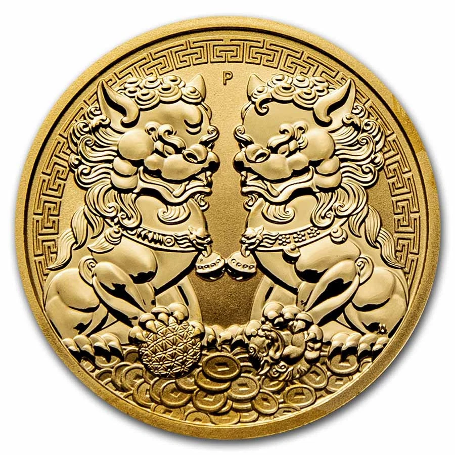 2021 Australia 1 oz Gold Double Pixiu BU - Image 1 of 4
