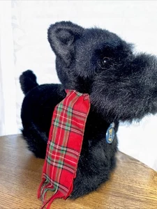Dakin Vintage 1986 Plush Scottie Black Stuffed Animal 13” 14" Scotty Dog Plush - Picture 1 of 11