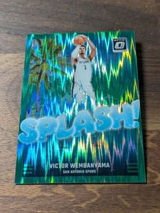 2024-25 Optic Victor Wembanyama Green Shock Splash 044/149 SP San Antonio Spurs - Bild 1 von 2