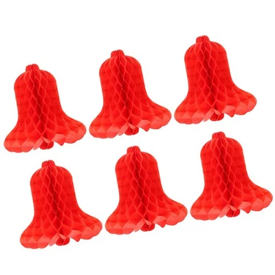  6 Pcs Wedding Hanging Honeycomb Bell Anniversary Ornament Decorations - Image 1 of 4