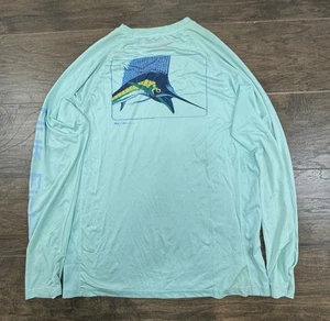 HUK Performance Shirt Herren Small Aqua Langarm Grafik Angeln Outdoor - Bild 1 von 7