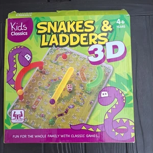 Kids Classics 3D Snakes & Ladders Board Game - Picture 1 of 3