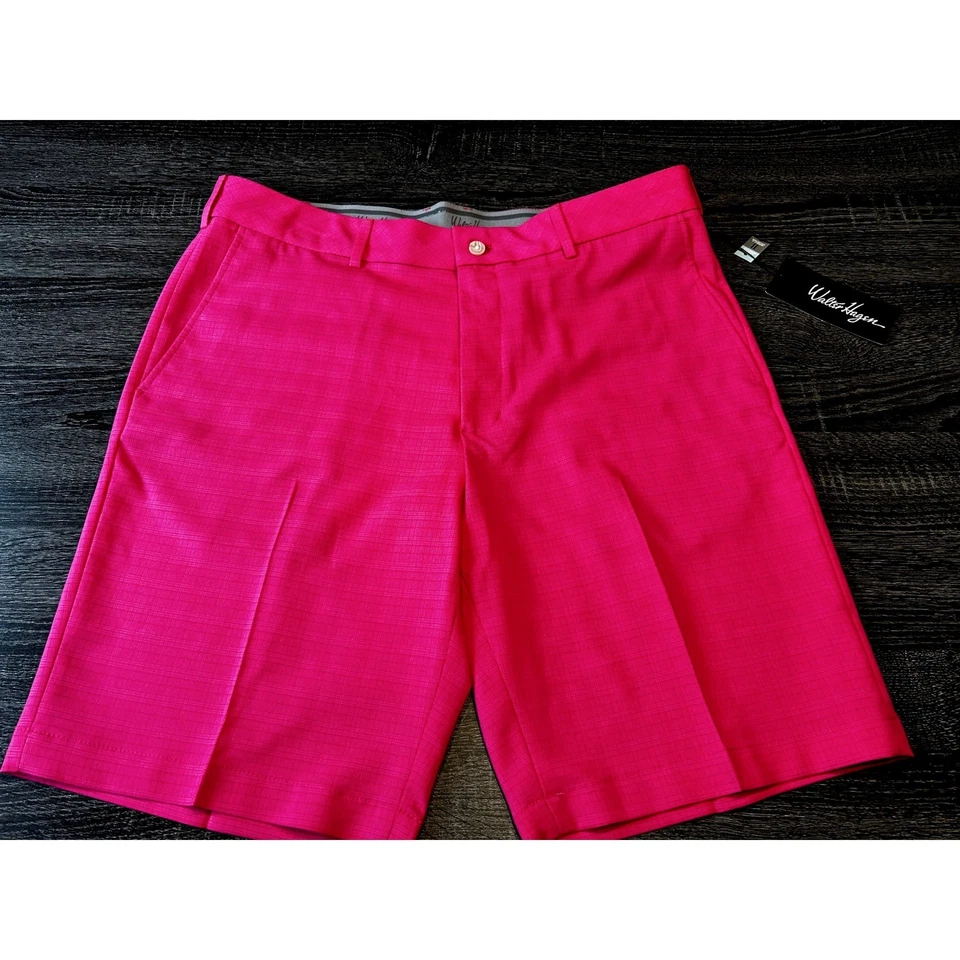Pantalones Cortos de Golf Walter Hagen Para Hombres Colección Perfect II Talla 36 Rosa Nuevos con Etiquetas Foto 1 de 4
