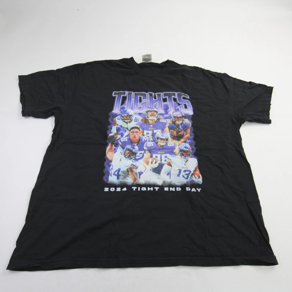 Рубашка мужская Minnesota Vikings комфортные цвета короткий рукав черная/фиолетовая б/у - Изображение 1 из 1