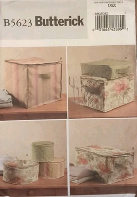 BUTTERICK Sewing Pattern B5623 STORAGE BOXES  ONE size UC/FF - Image 1 of 4