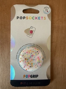 POPSOCKETS POP GRIP PREMIUM CONFETTI CIRCUS REGRIND EXPANDABLE ADHESIVE WHITE - Picture 1 of 3
