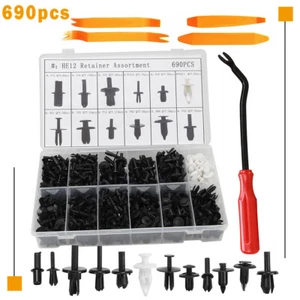 690 PIEZAS Pasador Automotriz Remache Borde Clip Panel Cuerpo Interior Surtido - Imagen 1 de 5
