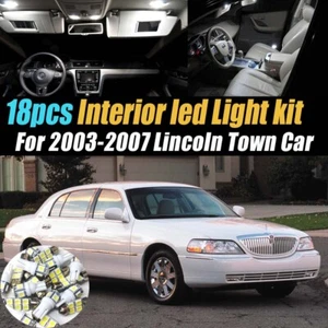 18Pc Super White Car Interior LED Light Bulb Kit for 2003-2007 Lincoln Town Car - Picture 1 of 11