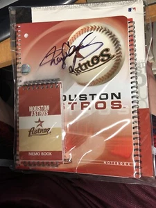 HOUSTON ASTROS ROGER CLEMENS NOTE BOOK COMBO PACK SIGNED FOUNDATION COA - Picture 1 of 5